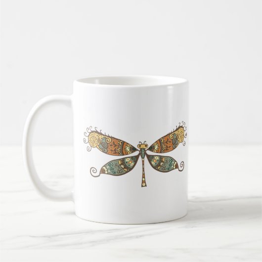 DRAGONFLY SCHÖNE KAFFEE TASSE (Links)