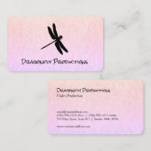 Dragonfly (schwarz) chic visitenkarte (Vorne/Hinten)