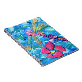 Dragonfly Sea Glass Mix Media Collage Notizblock (Rechte Seite)