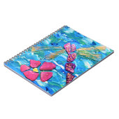 Dragonfly Sea Glass Mix Media Collage Notizblock (Linke Seite)