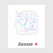 Dragonfly Semicolon Suizidprävention Bewusstsein O Aufkleber (Blatt)