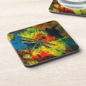 Dragonfly Set aus hartem Kunststoff Getränkeuntersetzer (Linke Seite)