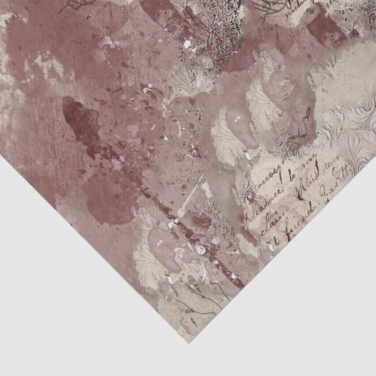 Dragonfly Shabby Mixed Media Script Decoupage Seidenpapier (Detail)