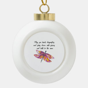Dragonfly Shirt Frauen & Frauen Shirt mit Redewend Keramik Kugel-Ornament