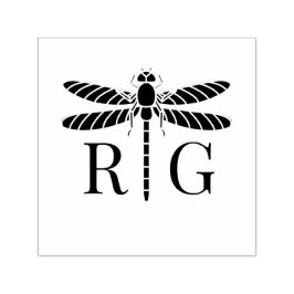 Dragonfly Silhouette 2 Erste Hochzeitmonogramm #2 Permastempel
