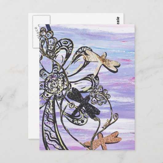 Dragonfly Sky Postcard Postkarte (Vorne/Hinten)
