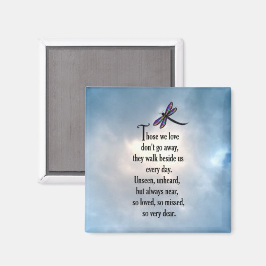 Dragonfly "So Loved" Gedicht Magnet (Vorderseite/Rückseite)