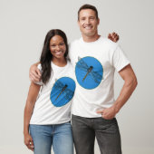 Dragonfly Sommer – Hellblauer Kreis Kunst T-Shirt (Unisex)
