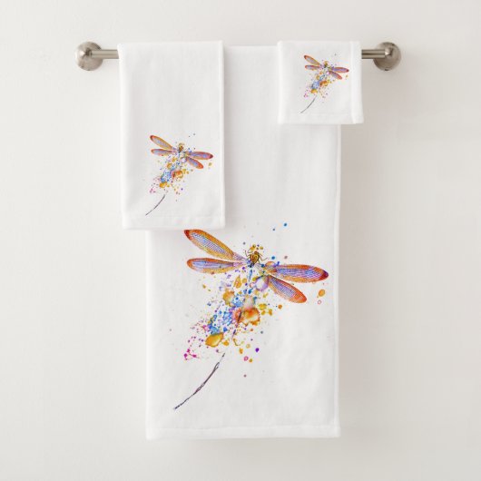Dragonfly-Spritzer Badhandtuch Set (Insitu)