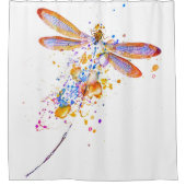 Dragonfly-Spritzer Duschvorhang (Vorderseite)