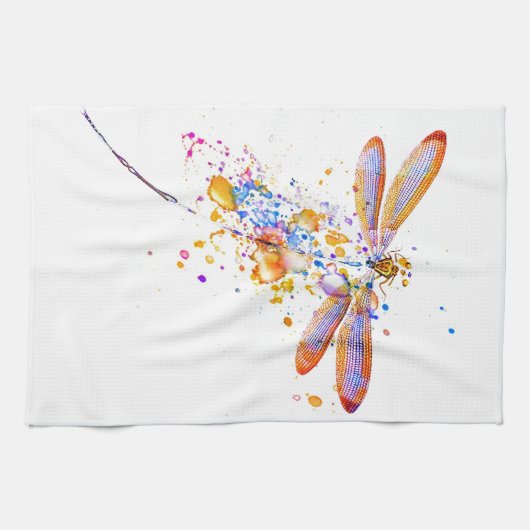 Dragonfly-Spritzer Geschirrtuch (Horizontal)