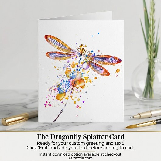 Dragonfly-Spritzer Karte
