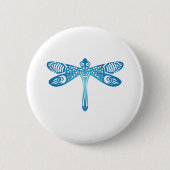 Dragonfly-Stamm Tattoo Geschenk Idee Button (Vorderseite)