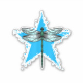 Dragonfly Star Design Insect Love Lover Dragonflie Aufkleber (Vorderseite)