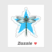 Dragonfly Star Design Insect Love Lover Dragonflie Aufkleber (Blatt)
