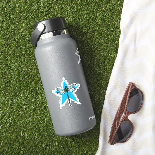 Dragonfly Star Design Insect Love Lover Dragonflie Aufkleber (HydroFlask Insitu)
