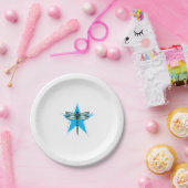 Dragonfly Star Design Insect Love Lover Dragonflie Pappteller (Party)