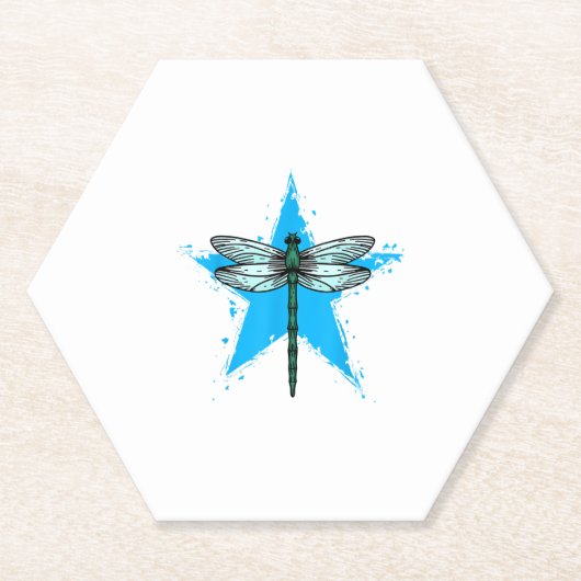 Dragonfly Star Design Insect Love Lover Dragonflie Untersetzer (Vorderseite)