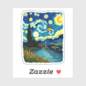 Dragonfly Starry Night (3) Aufkleber (Blatt)