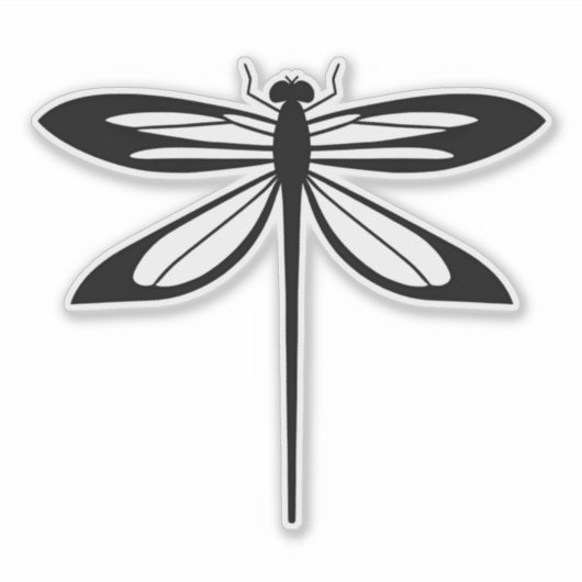 Dragonfly-Sticker Aufkleber (Vorderseite)