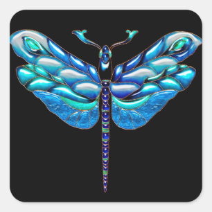 Dragonfly-Sticker Quadratischer Aufkleber