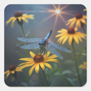 Dragonfly-Sticker Quadratischer Aufkleber