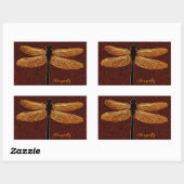 Dragonfly-Sticker Rechteckiger Aufkleber (Blatt)