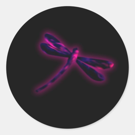 Dragonfly Stickers - Magenta Glow (Vorderseite)