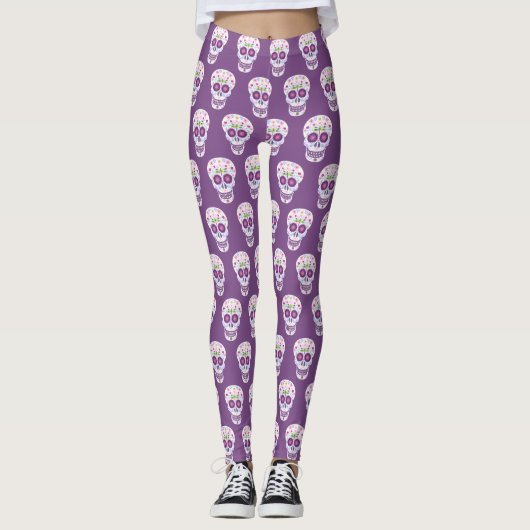 Dragonfly Sugar Skull Leggings (Vorderseite)