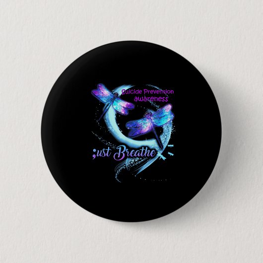 Dragonfly Suicide Awareness Warrior Sem Button (Vorderseite)