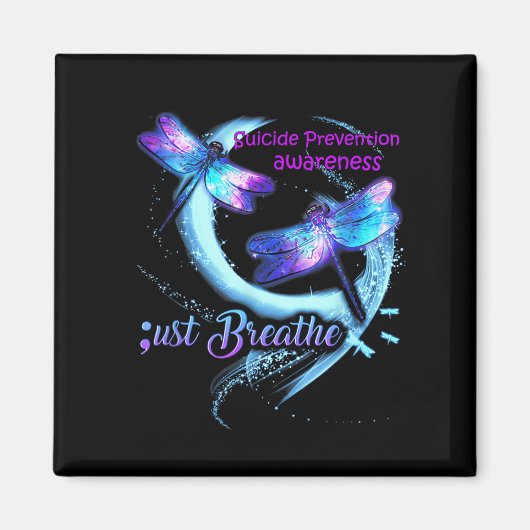 Dragonfly Suicide Awareness Warrior Sem Magnet (Vorne)