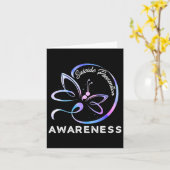 Dragonfly Suizidprävention Bewusstsein rosa und di Karte (Gelbe Blume)