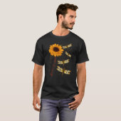 Dragonfly Sunflower Teacher Growth Mindset Entsche T-Shirt (Vorne ganz)