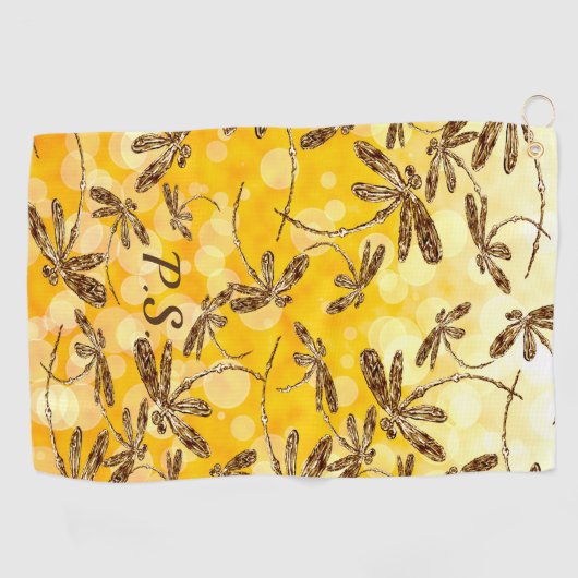 Dragonfly Sunshine Golf Handtuch (Horizontal)