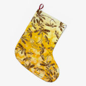 Dragonfly Sunshine Großer Weihnachtsstrumpf (Vorderansicht (hängend))