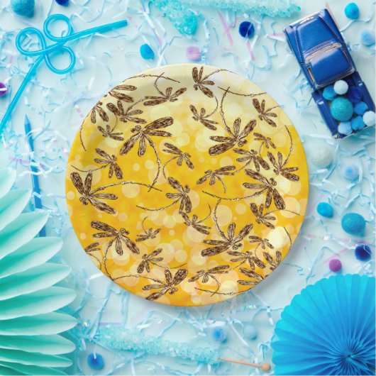 Dragonfly Sunshine Pappteller (Party)