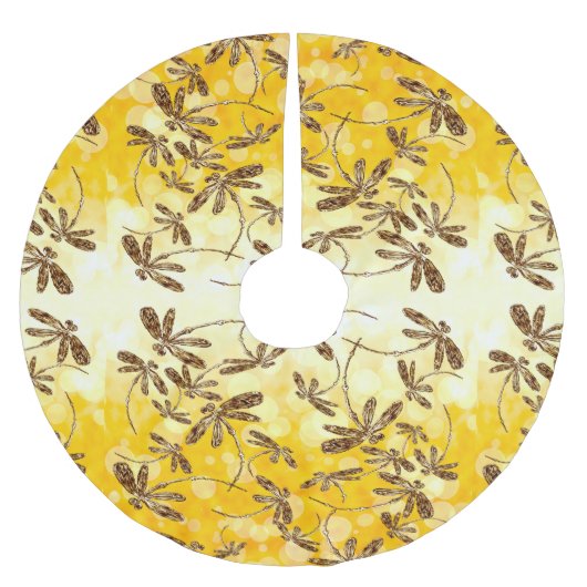 Dragonfly Sunshine Polyester Weihnachtsbaumdecke (Vorderseite)