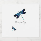 Dragonfly T-Shirt_21 Schaumweinetikett (Einzelnes Label)