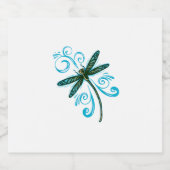 Dragonfly T-Shirt_28 Schaumweinetikett (Einzelnes Label)