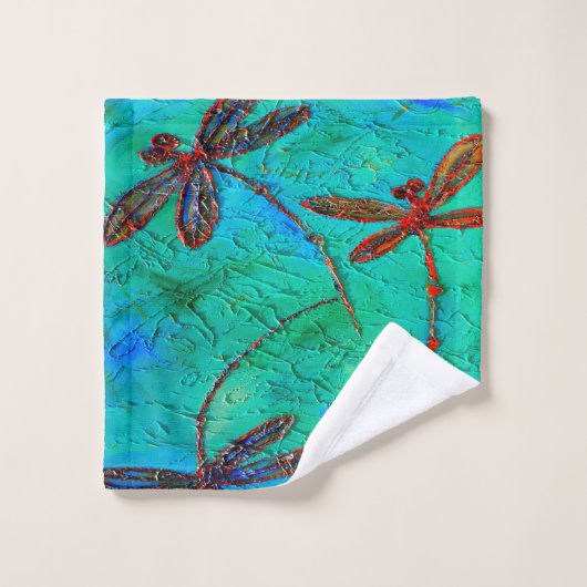 Dragonfly-Tanz Badhandtuch Set (Waschlappen)