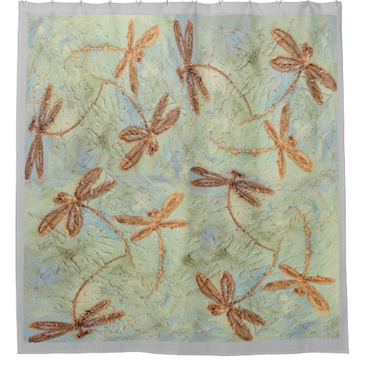 Dragonfly-Tanz Duschvorhang (Vorderseite)