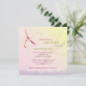 Dragonfly Theme Einzigartiges Brautparty Einladung (Stehend Vorderseite)