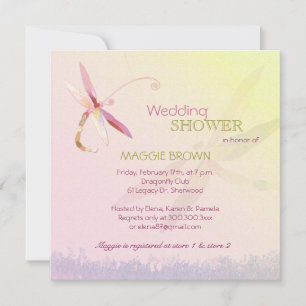 Dragonfly Theme Einzigartiges Brautparty Einladung