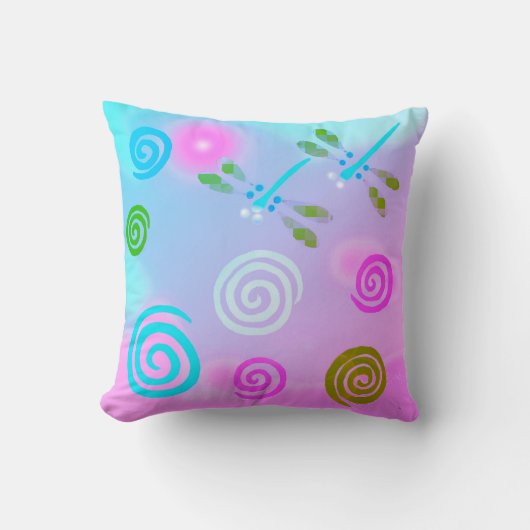 Dragonfly-Throw-Kissen Kissen (Vorderseite)