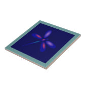 Dragonfly-Tile (aquamarine Grenze) Fliese (Seite)