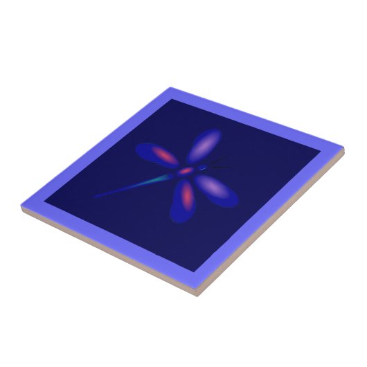 Dragonfly-Tile (lila Grenze) Fliese (Seite)