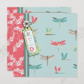 Dragonfly Träume Einladung Platz (Vorne/Hinten)