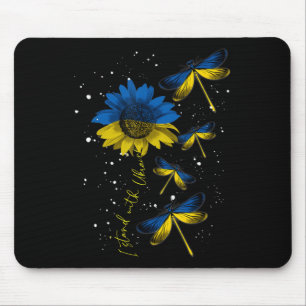 Dragonfly Ukraine Sonnenblume Ukraine Flaggenstand Mousepad