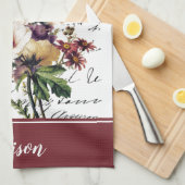 Dragonfly und Blume personalisiert Küchenhandtüche Geschirrtuch (Viertel Falte)