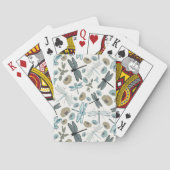 Dragonfly und Blumenmuster Spielkarten (Rückseite)
